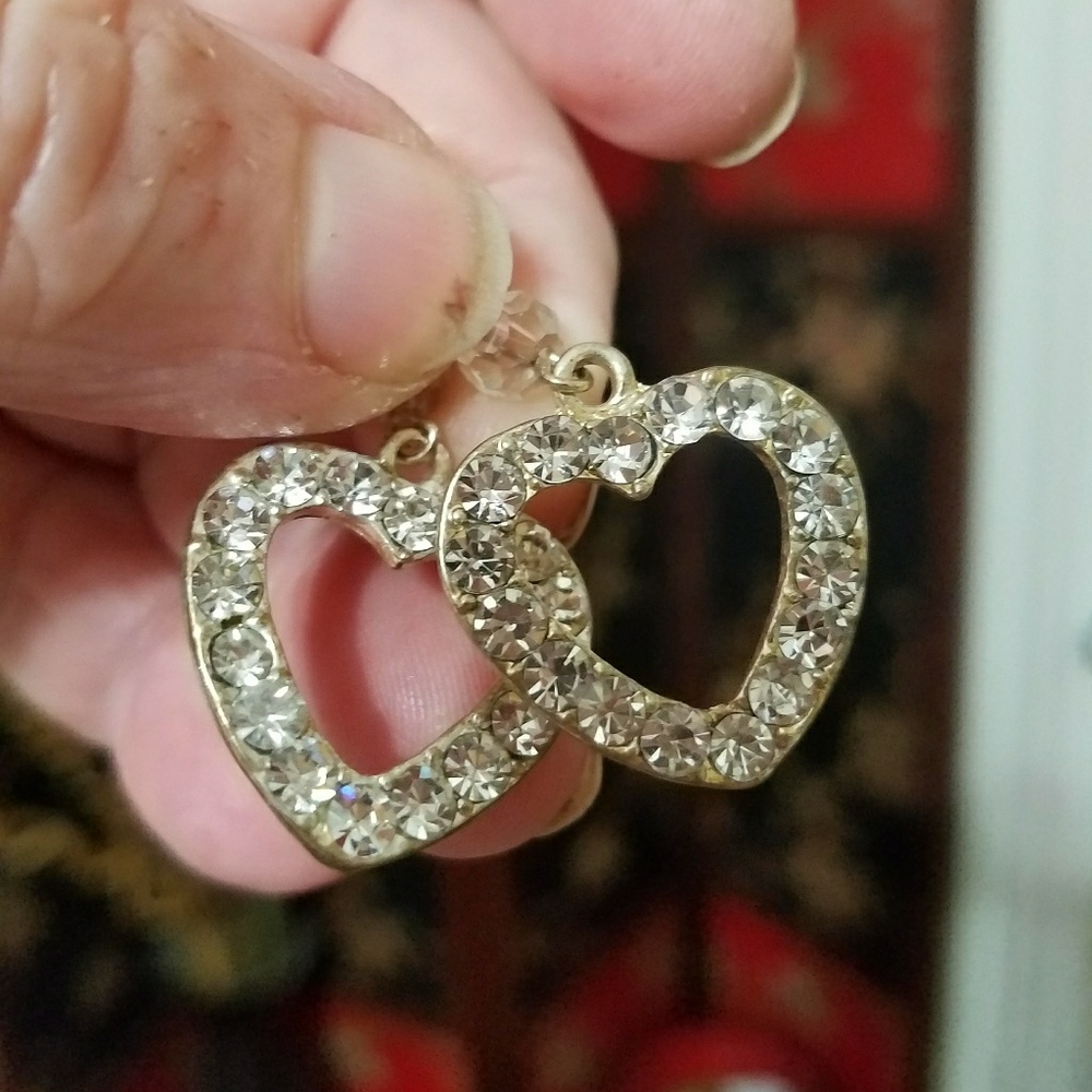 Heart Shaped Cubic Zirconium Earrings